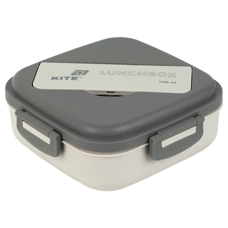 Ланчбокс з розділювачем 1100 мл, сірий  фото 1