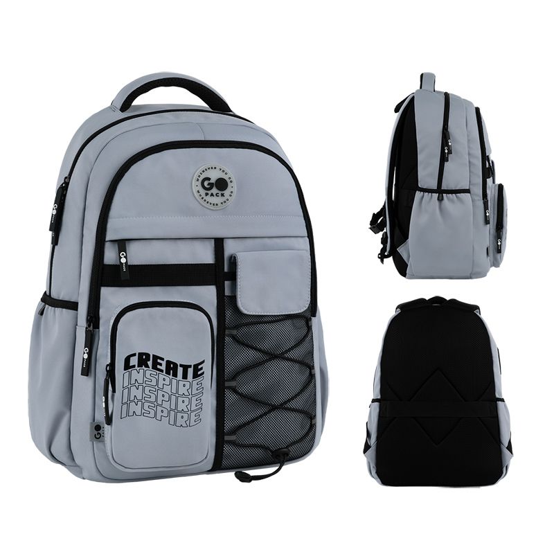 Рюкзак GoPack Education Teens 184 сірий  фото 1