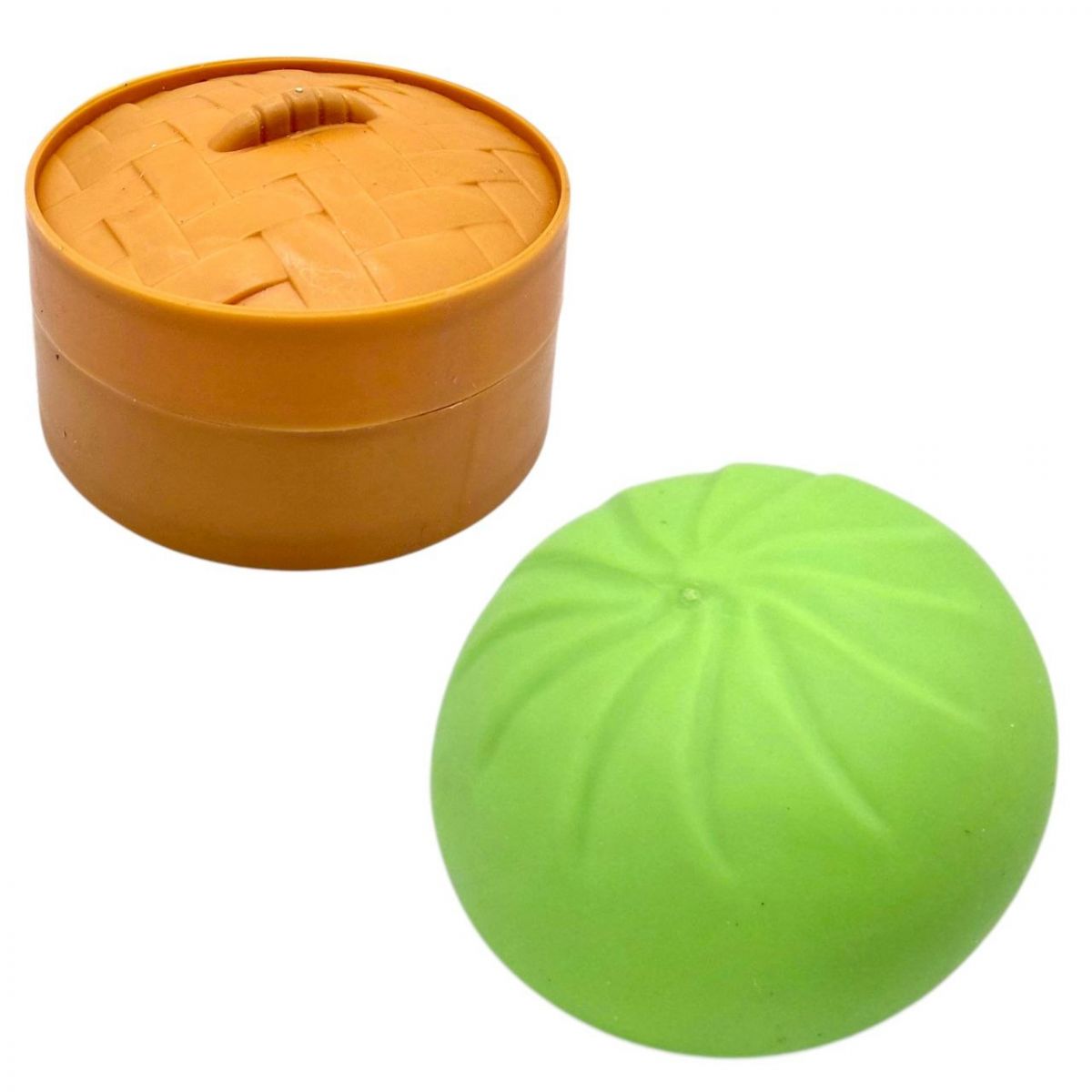 Антистрес (сквіш) "Dumpling", пельмень,10 см (зелений)  фото 1