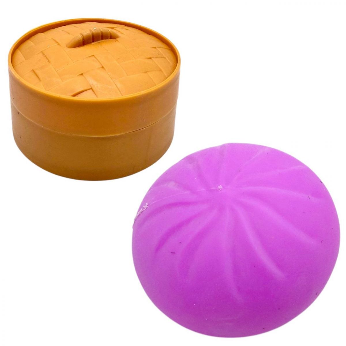 Антистресс (сквиш) "Dumpling", пельмень, 10 см (фиолетовый)  фото 1