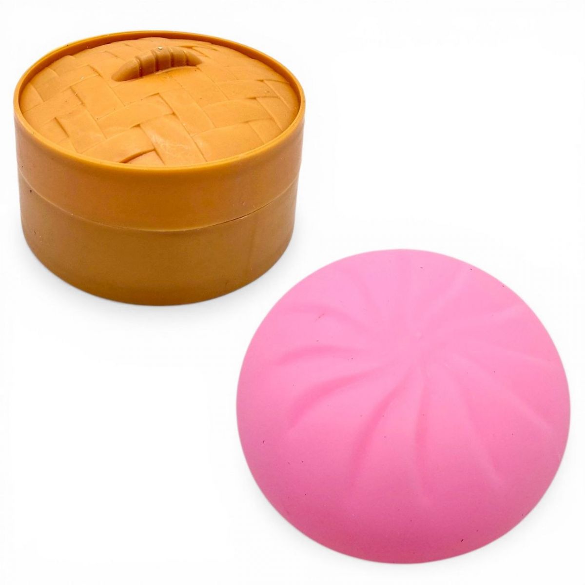 Антистресс (сквиш) "Dumpling", пельмень, 10 см (розовый)  фото 1