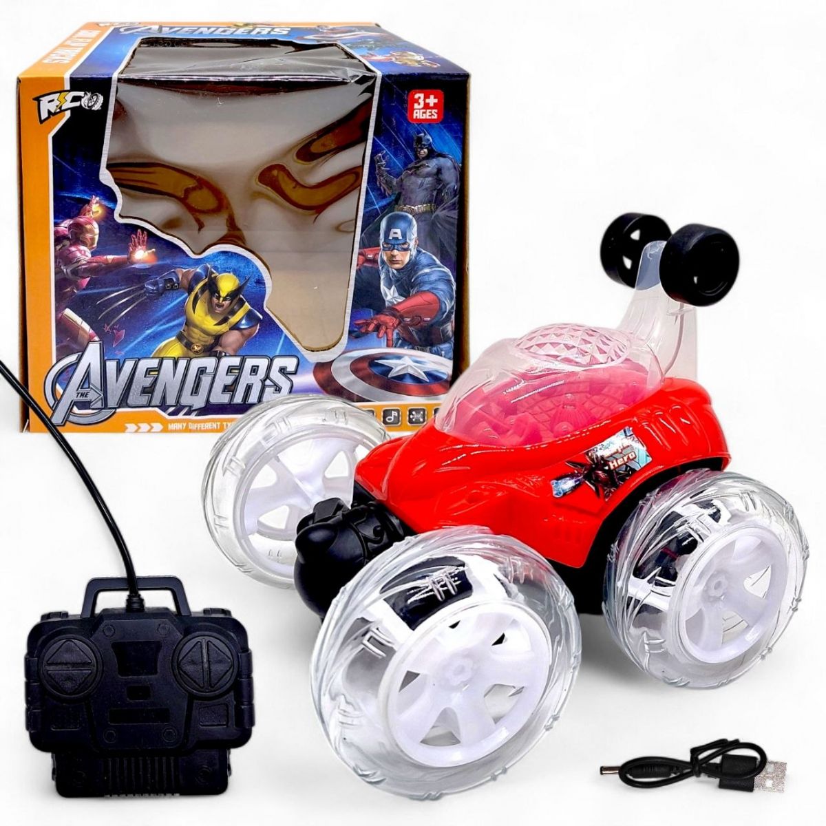 Машинка-трюкач на радіо-керуванні "Месники" (ЧЕРВОНА)  фото 1