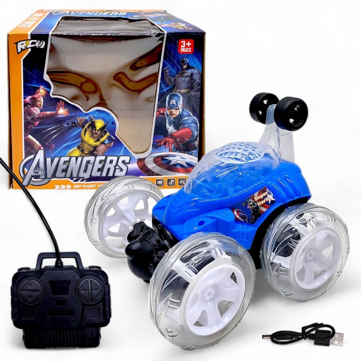 Машинка-трюкач на радіо-керуванні "Месники" (СИНЯ)  фото 1