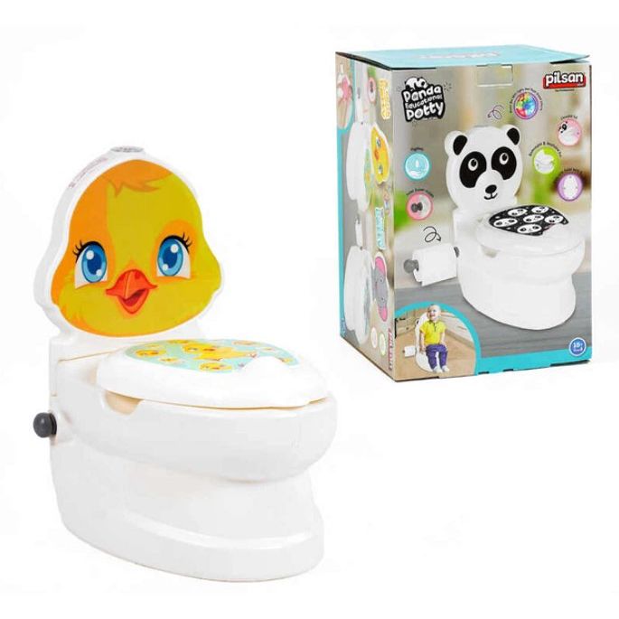 Горщик "КАЧЕНЯ" (спинка, знімний горщик, тримач для паперу, звуки води, підсвічування кнопки, в коробці)  фото 1