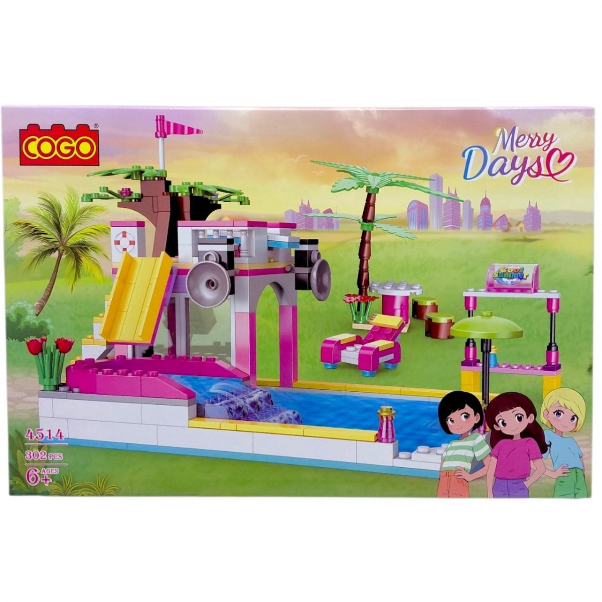 Конструктор "Дівчатка" (302 елм. ) Басейн / COGO  фото 1