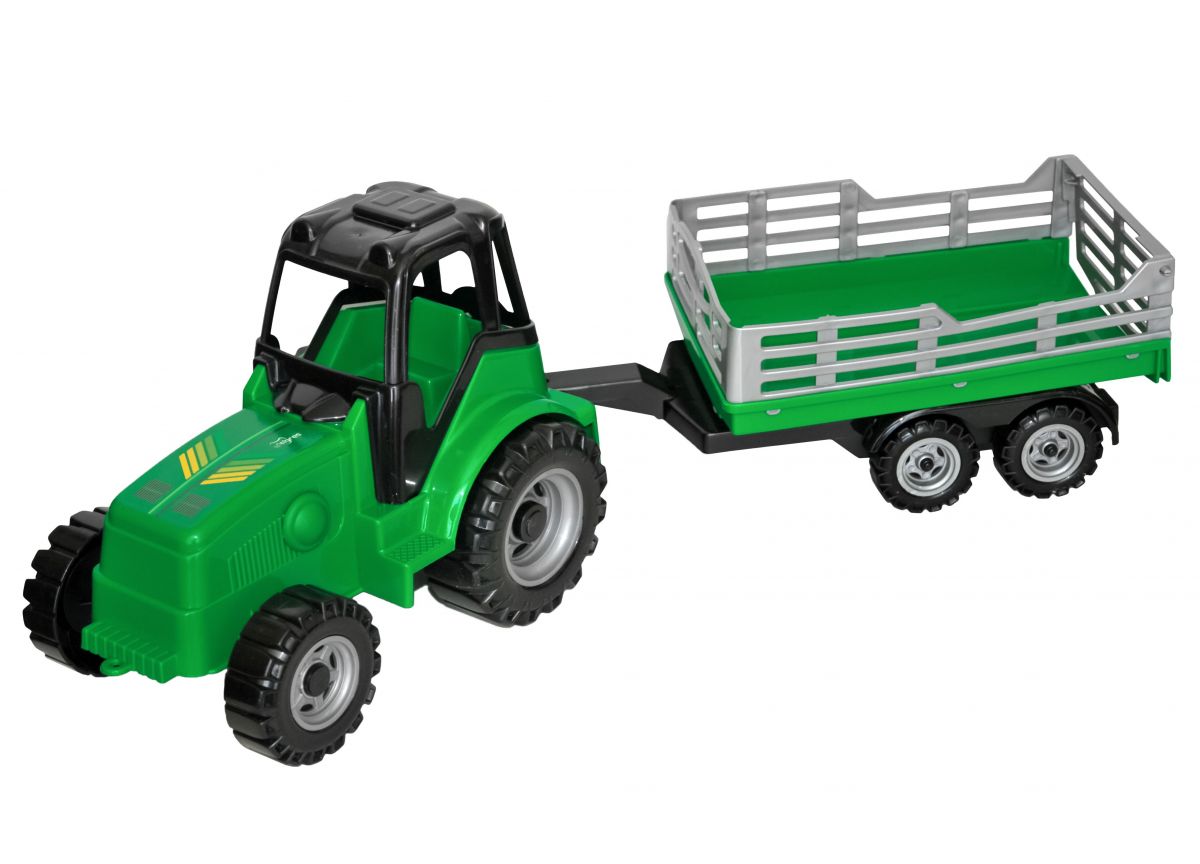 Трактор "Фермер" з бортовим причіпом  фото 1