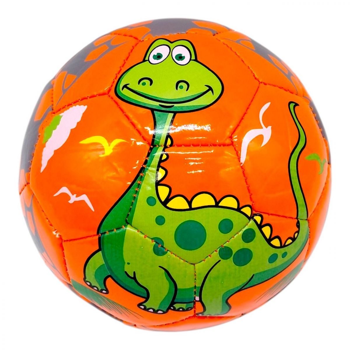Мяч детский №2 "Динозавры" (ОРАНЖЕВЫЙ)  фото 1