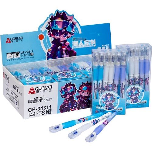 Ручка "пише-стирає" "Хлопчик" 0,5мм, синя (12 шт)  фото 1