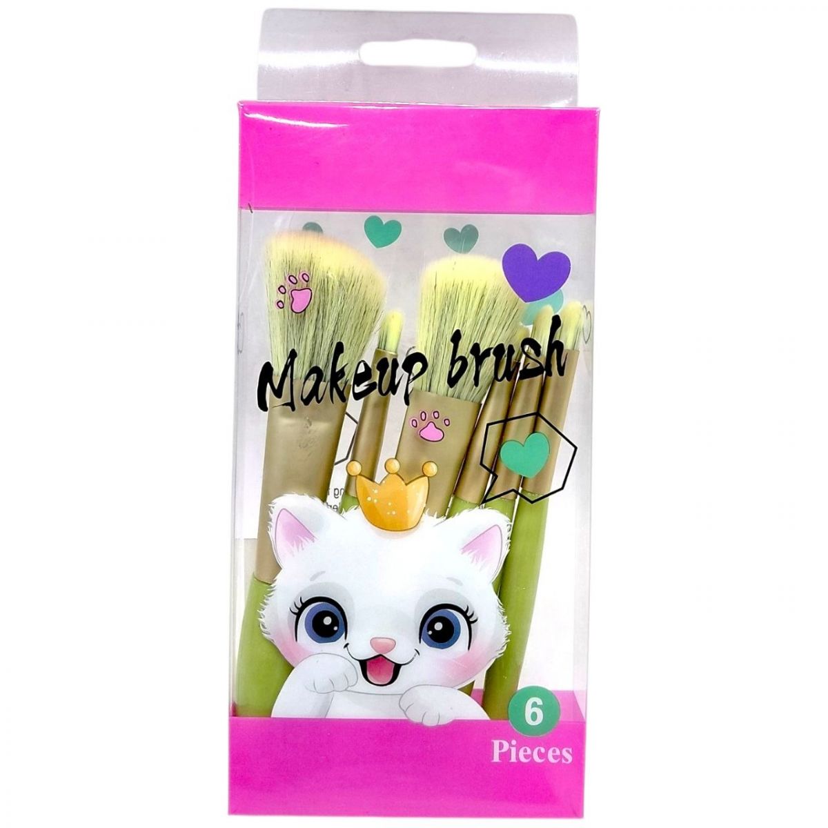 Набір пензликів для макіяжу та аквагриму (РОЖЕВИЙ)  фото 1