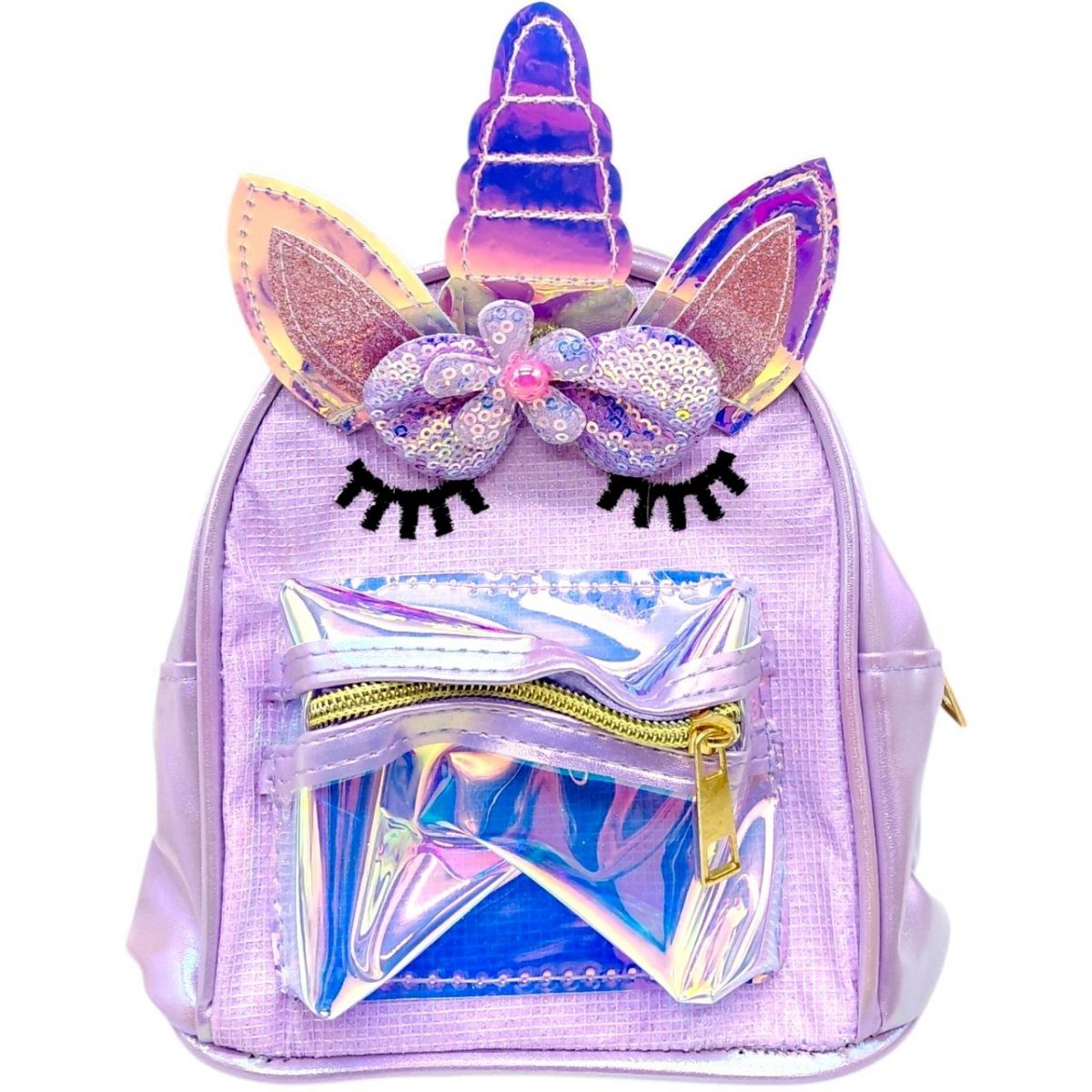 Рюкзак дитячий "Єдиноріг" 20 см (БУЗКОВИЙ)  фото 1