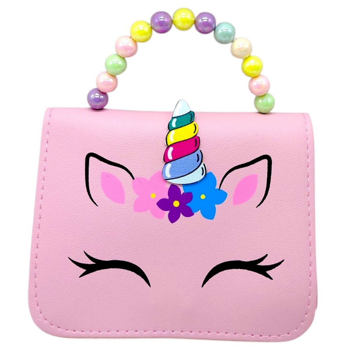 Сумочка детская "Цветной рог" (РОЗОВАЯ)  фото 1