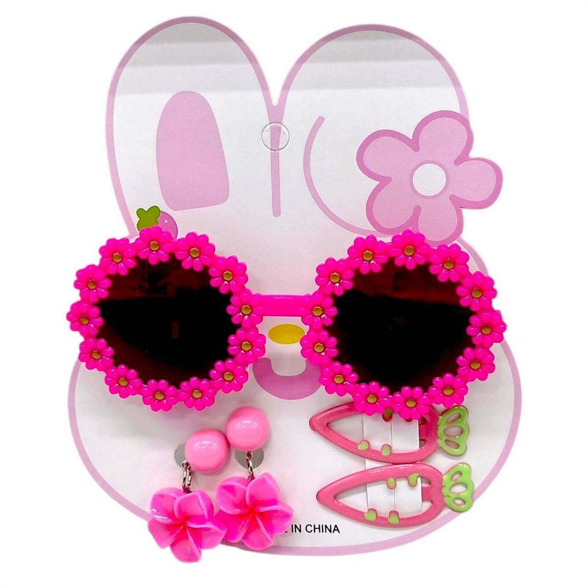 Аксессуары для девочек, очки, заколочки для волос (МАЛИНОВЫЙ)  фото 1