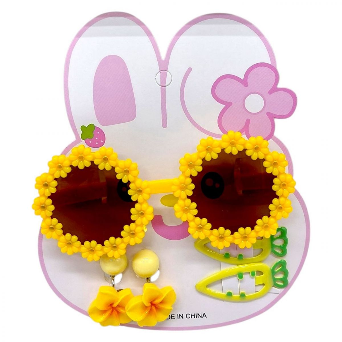 Аксессуары для девочек, очки, заколочки для волос (ЖЕЛТЫЙ)  фото 1