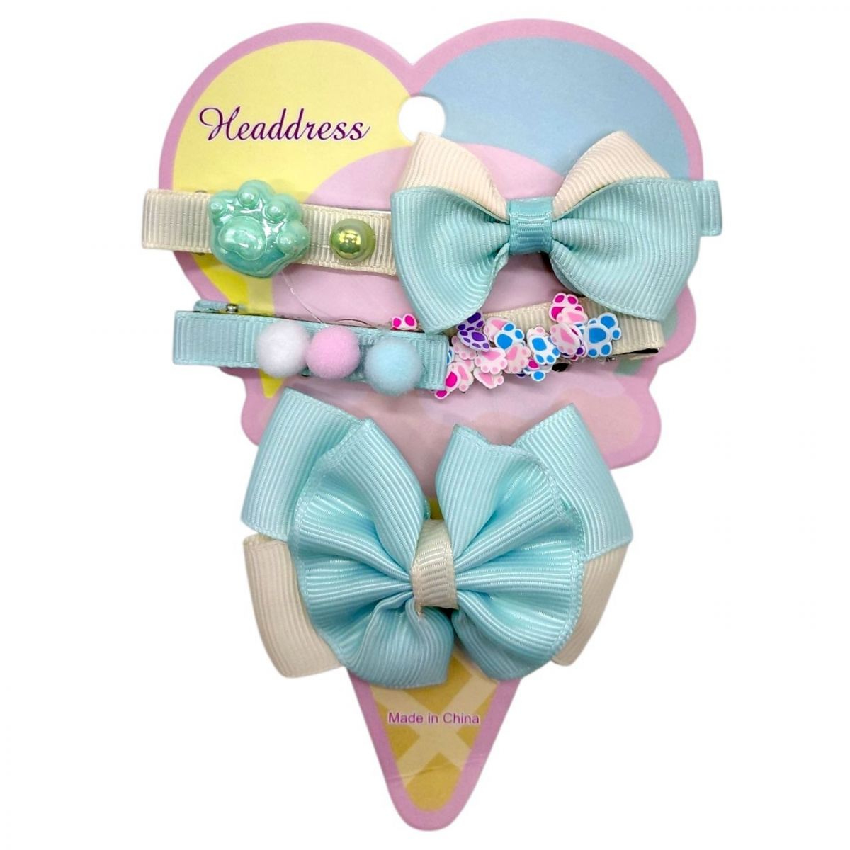 Аксессуары для девочки заколочки, украшения для волос (МЯТНЫЙ)  фото 1