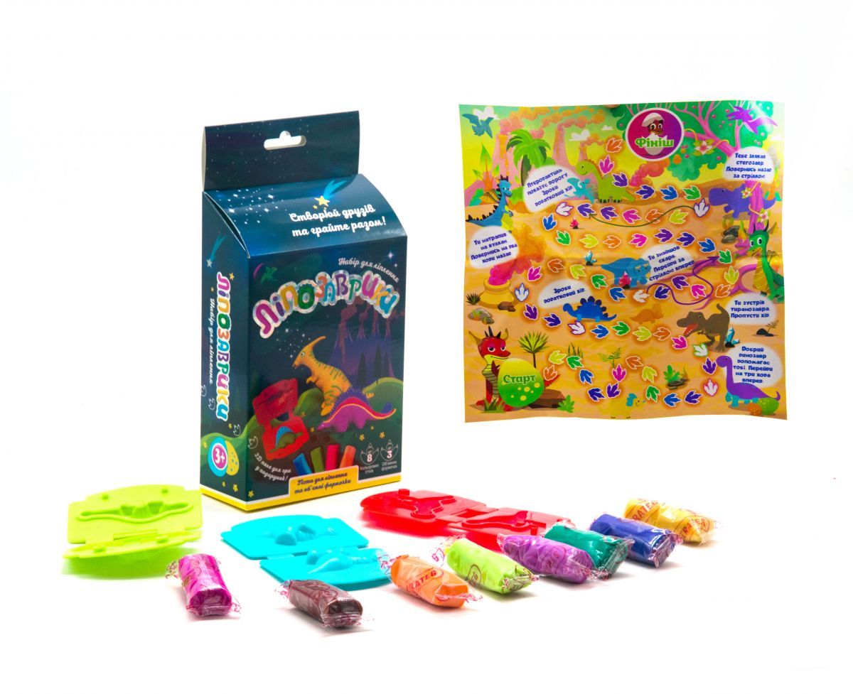 Уценка.  Набор теста для лепки "Лепозаврики" (укр) - Помята коробка  фото 1