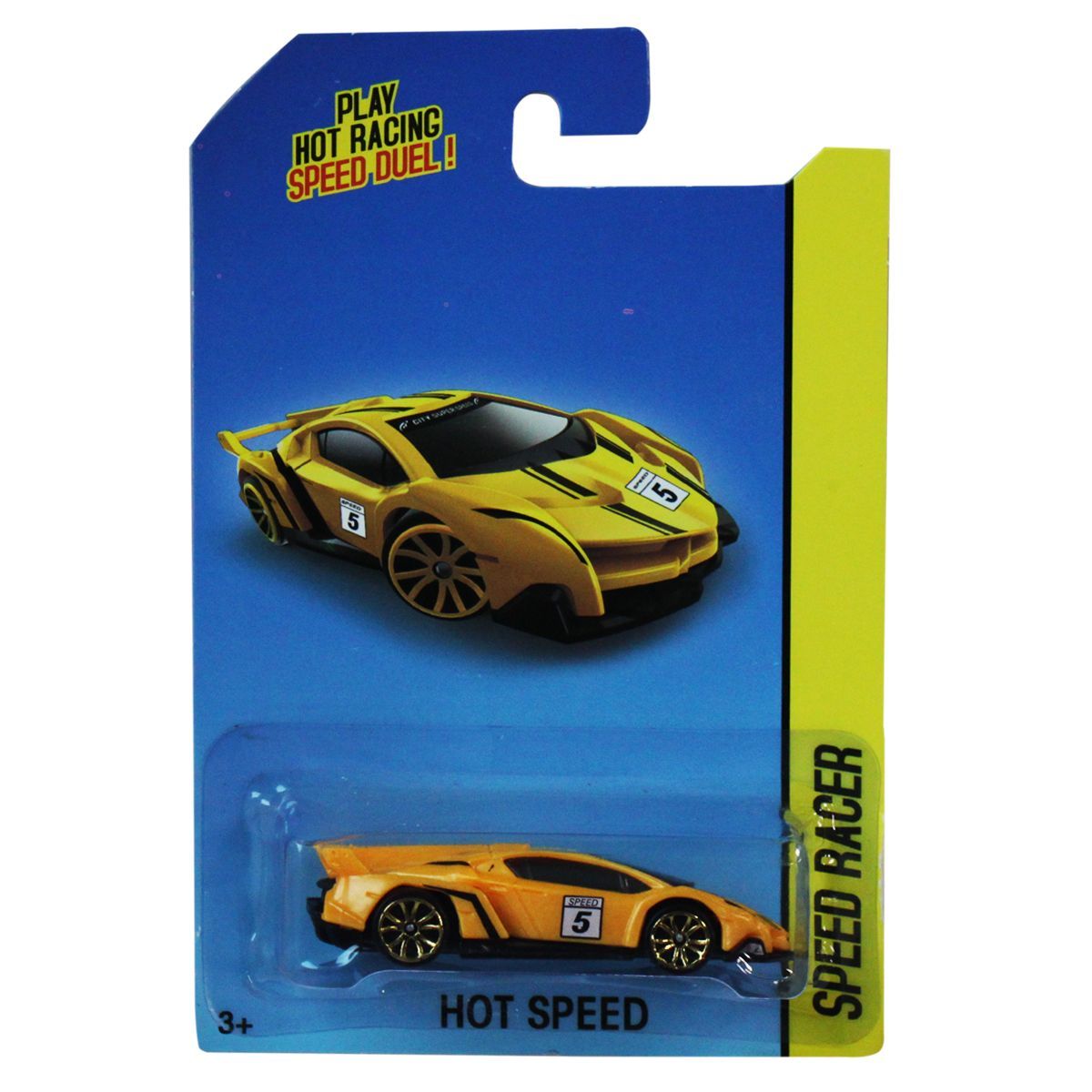 Уцінка.  Машина гоночна жовта - Розбитий блістер  фото 1