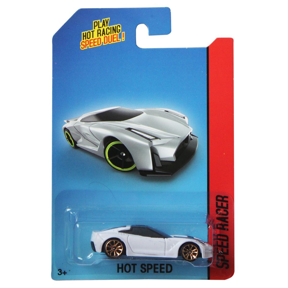 Уцінка.  Машина гоночна біла - Розбитий блістер  фото 1