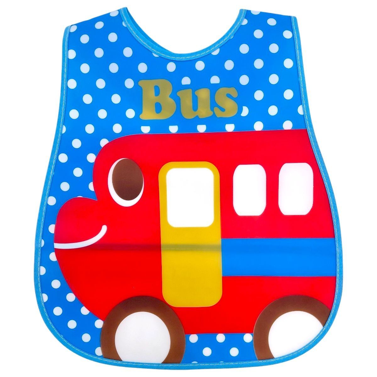 Слюнявчик клеенчатый на липучке (АВТОБУС)  фото 1