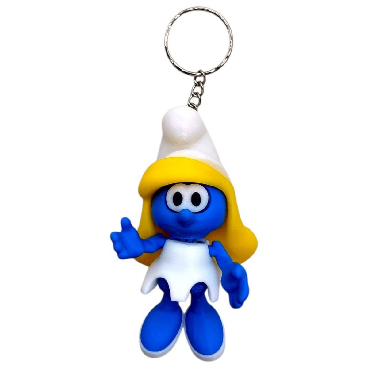 Брелок (3d печать) "SMURF SMURFETKA \ Смурфики", 8. 5 см  фото 1