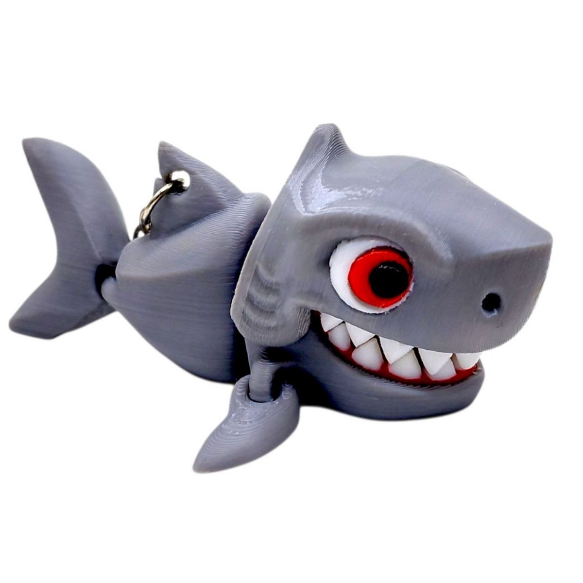 Брелок (3d печать) "АКУЛА-КУСАЧКА", 7. 5 см  фото 1