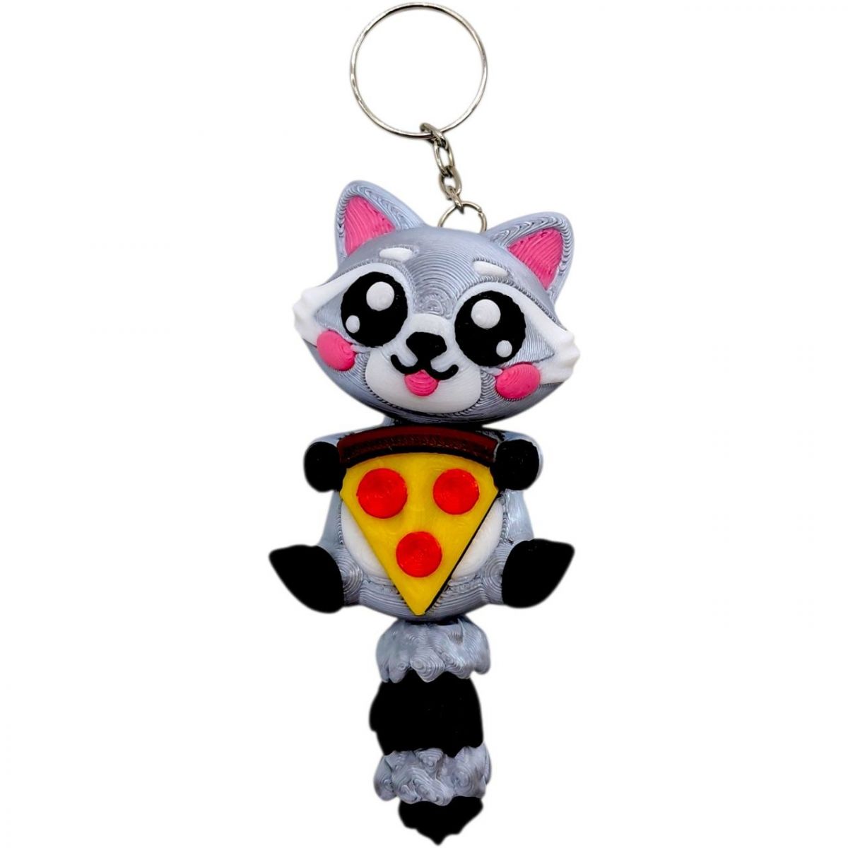 Брелок (3d друк) "ЄНОТ З ПІЦОЮ", 10. 5 см  фото 1