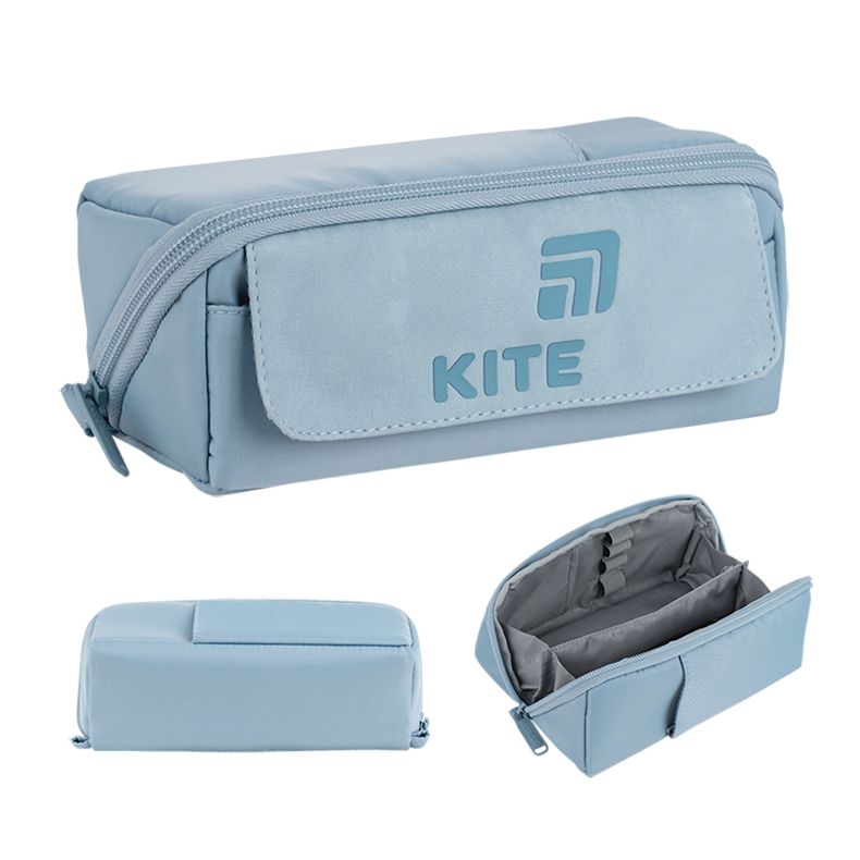 Пенал Kite 2702-2 сіро-блакитний  фото 1