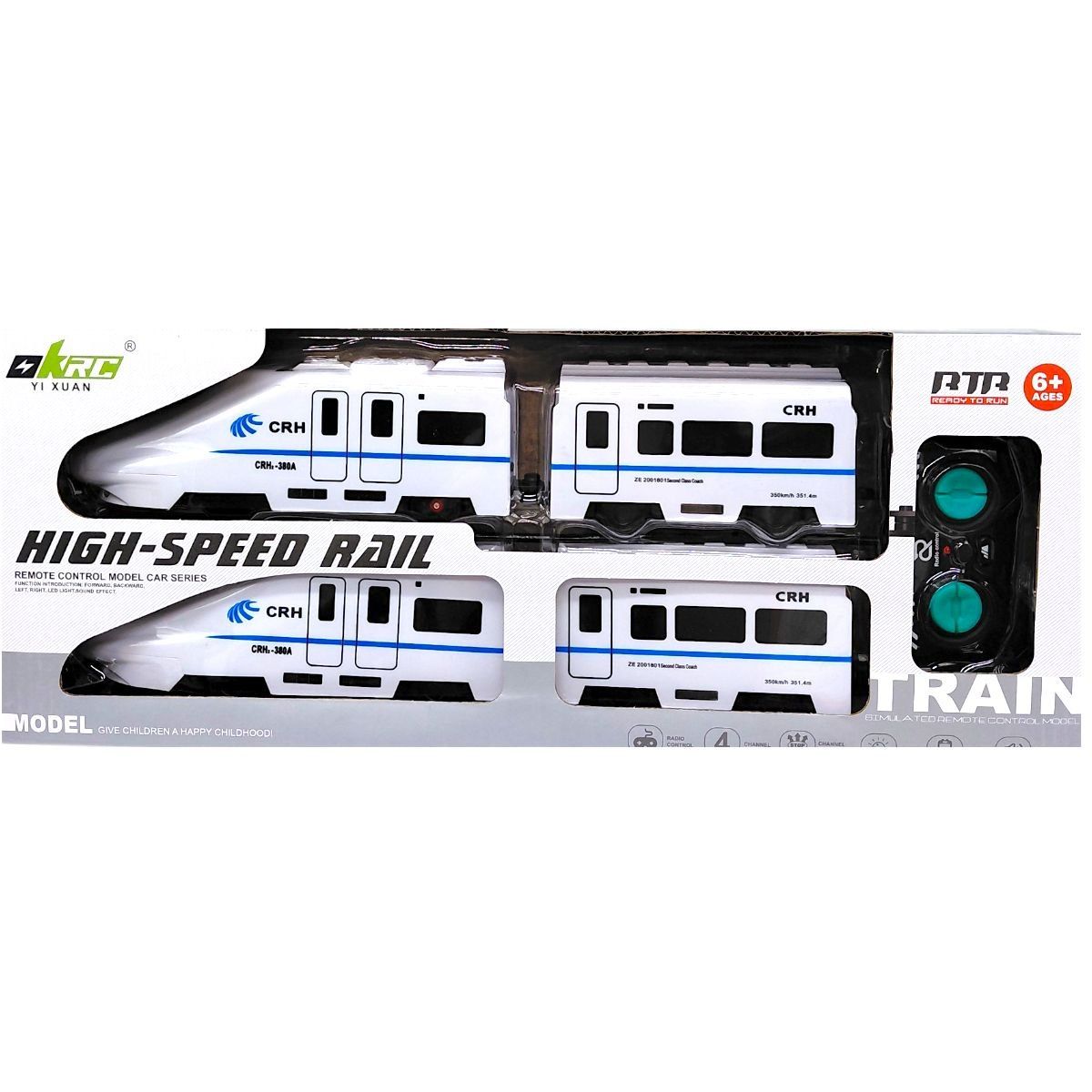 Потяг на радіокеруванні (акумулятор, в коробці р. 41,7x6,5x16,5 см)  фото 1