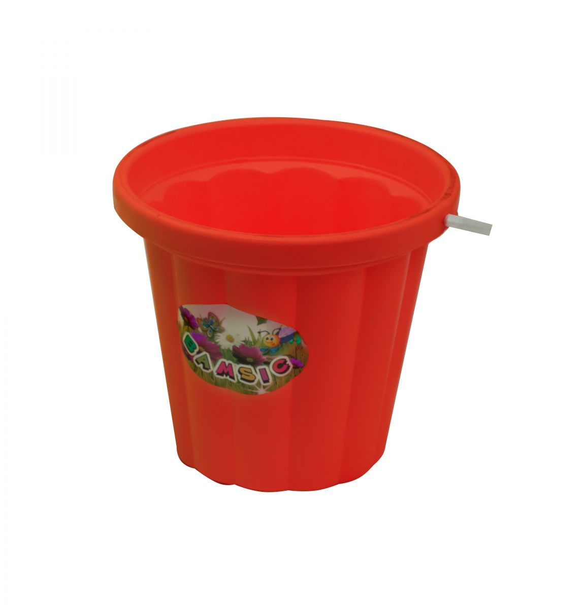 Уценка.  Ведро Бамсик (красное) - Надбито ведерко  фото 1
