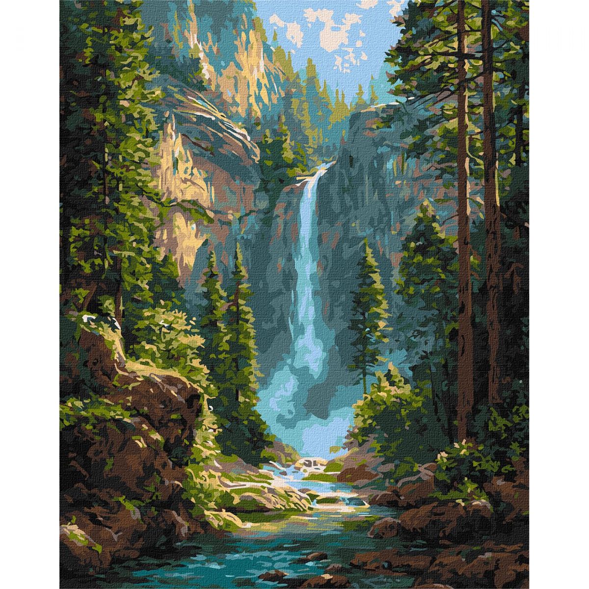 Картина по номерах "Величний водоспад" 40х50 см  фото 1