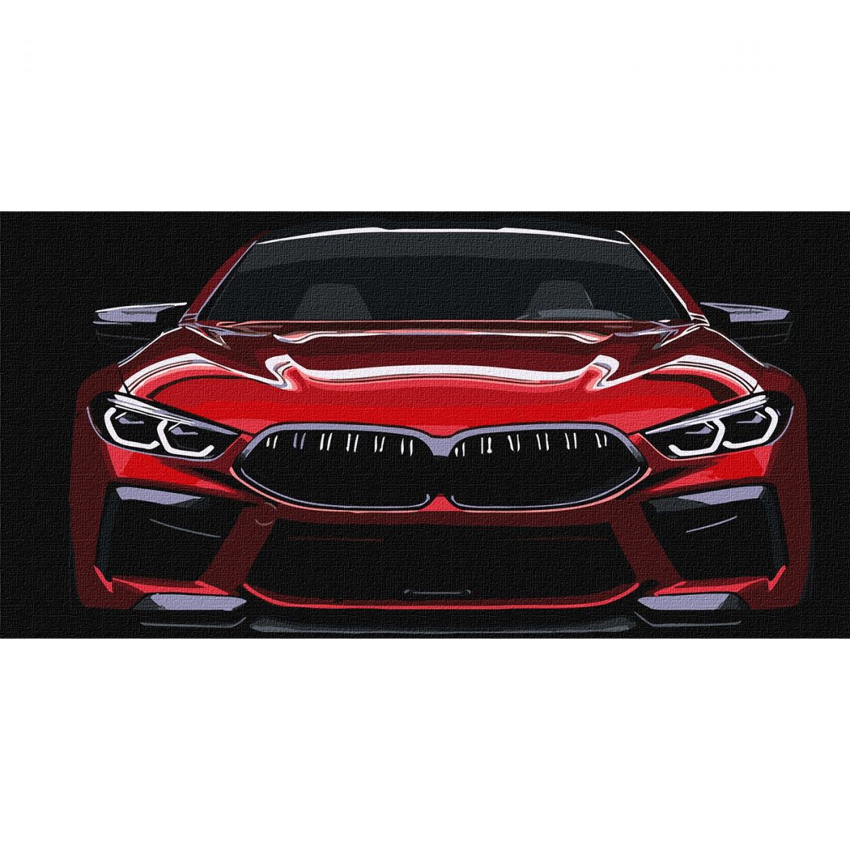 Картина по номерах "Розкішний червоний" 40х80 см  фото 1