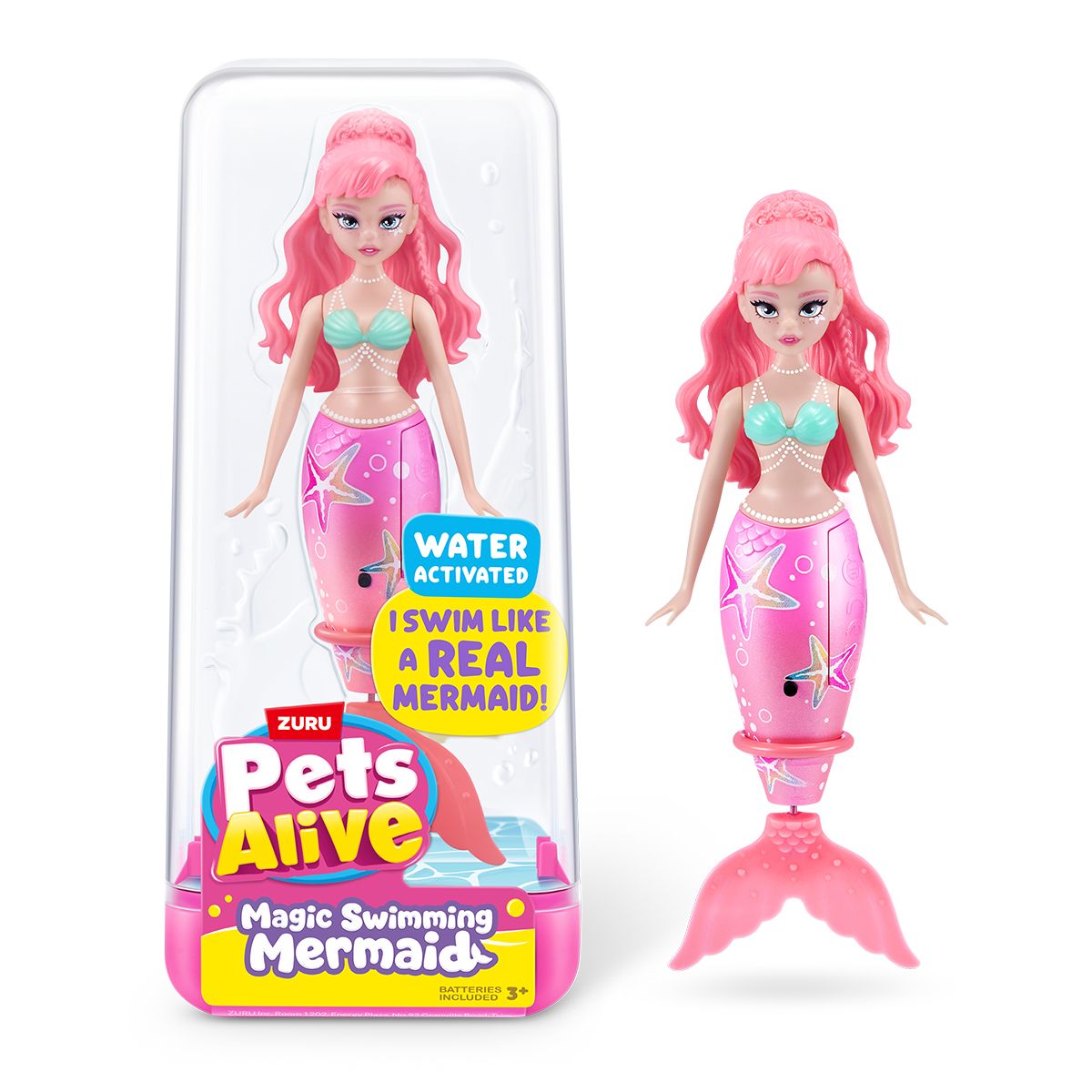 Интерактивная игрушка Pets Alive S1 – Волшебная русалочка Розовая звезда  фото 1