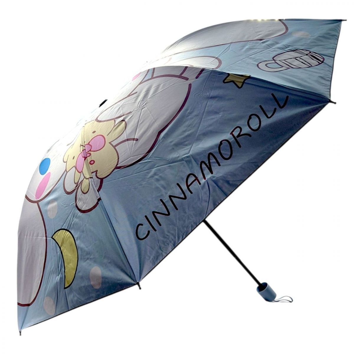 Зонтик "Sanrio" Cinnamoroll / Синаморол d=95 см, длина 26 см, 8 спиц, чехол, в пакете (ГОЛУБОЙ)  фото 1
