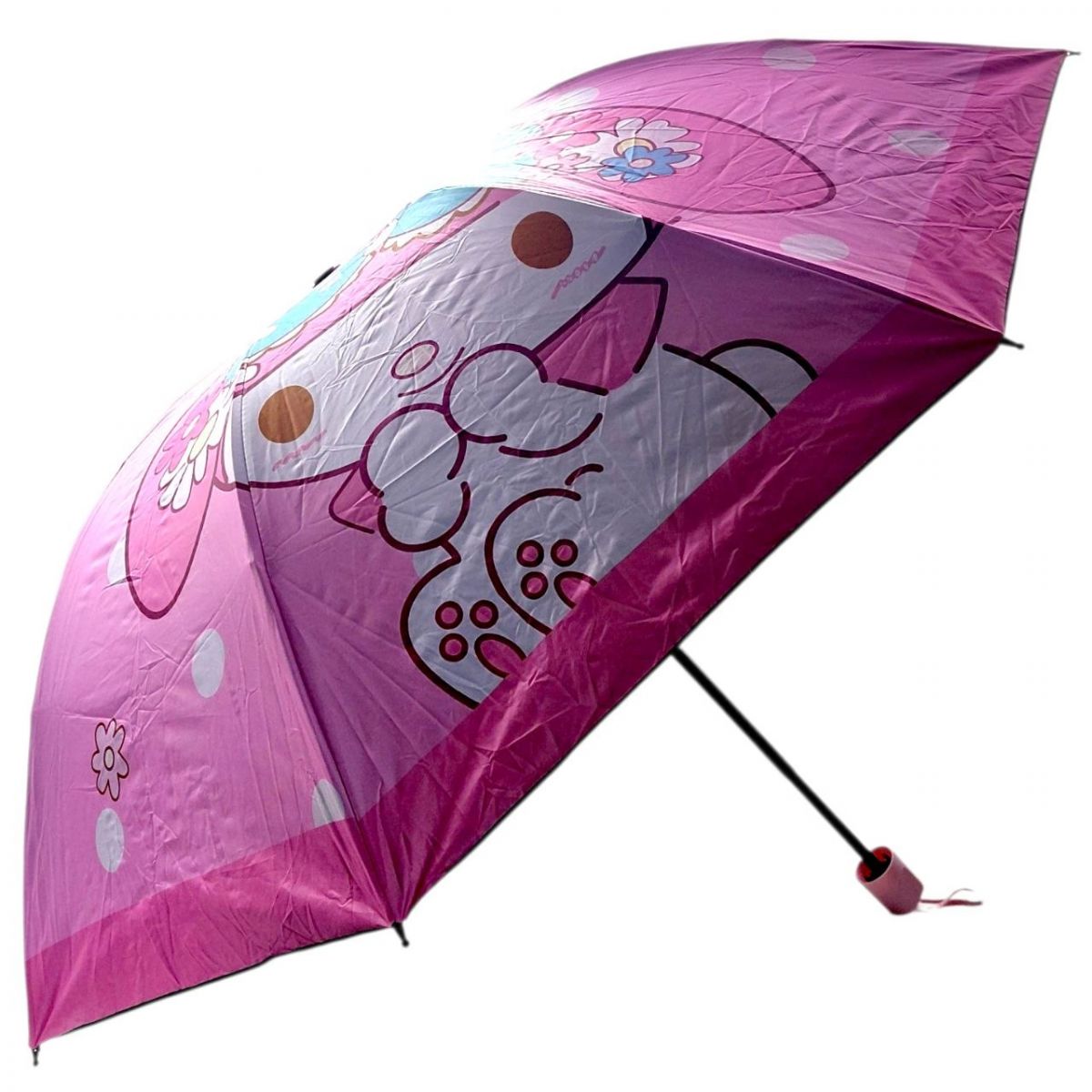 Зонтик "Sanrio" My Melody / Маймелоди d=95 см, длина 26 см, 8 спиц, чехол, в пакете (МАЛИНОВЫЙ)  фото 1
