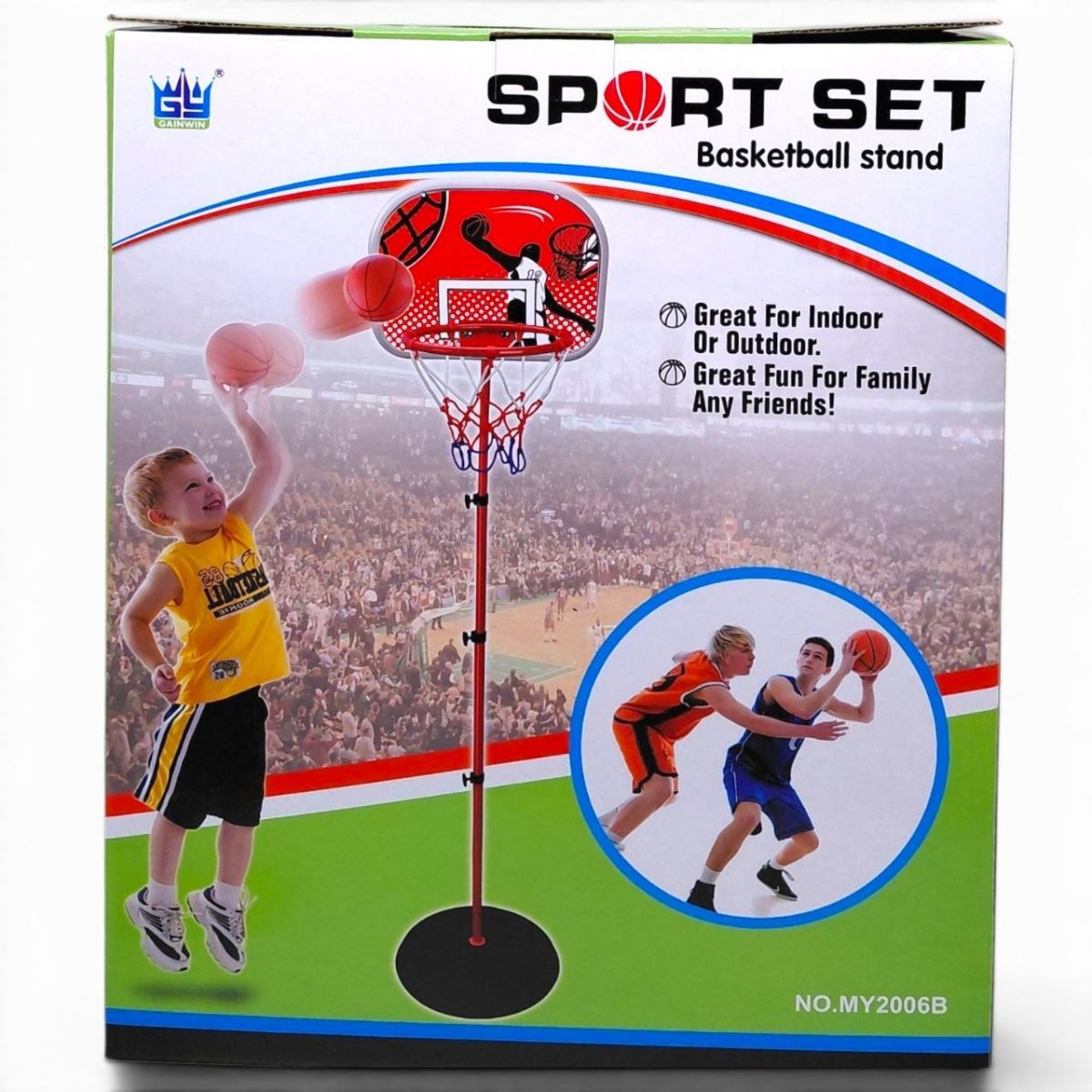 Баскетбольне кільце на стійці в коробці р. 34,5*28,5*9,5см  фото 1