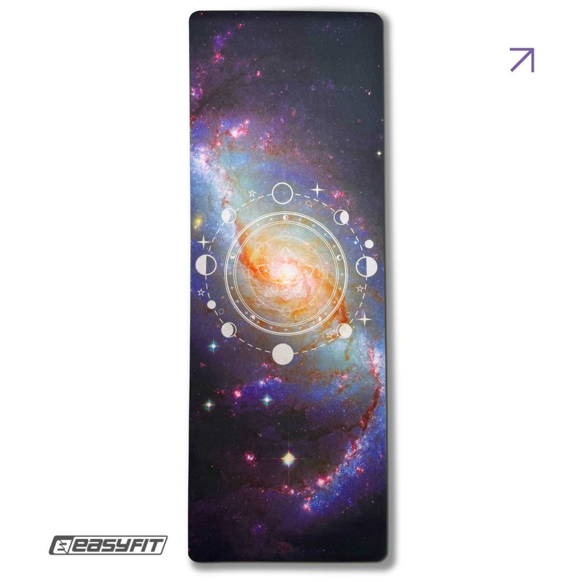 Коврик для йоги EasyFit Light VioletMoon (замша-каучук)  фото 1