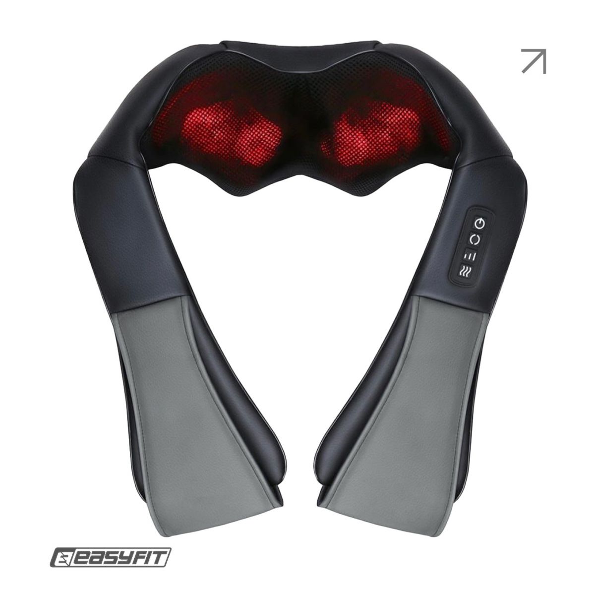 Массажер для шеи EasyFit Shiatsu (шиацу-массаж плеч и тела роликовый)  фото 1