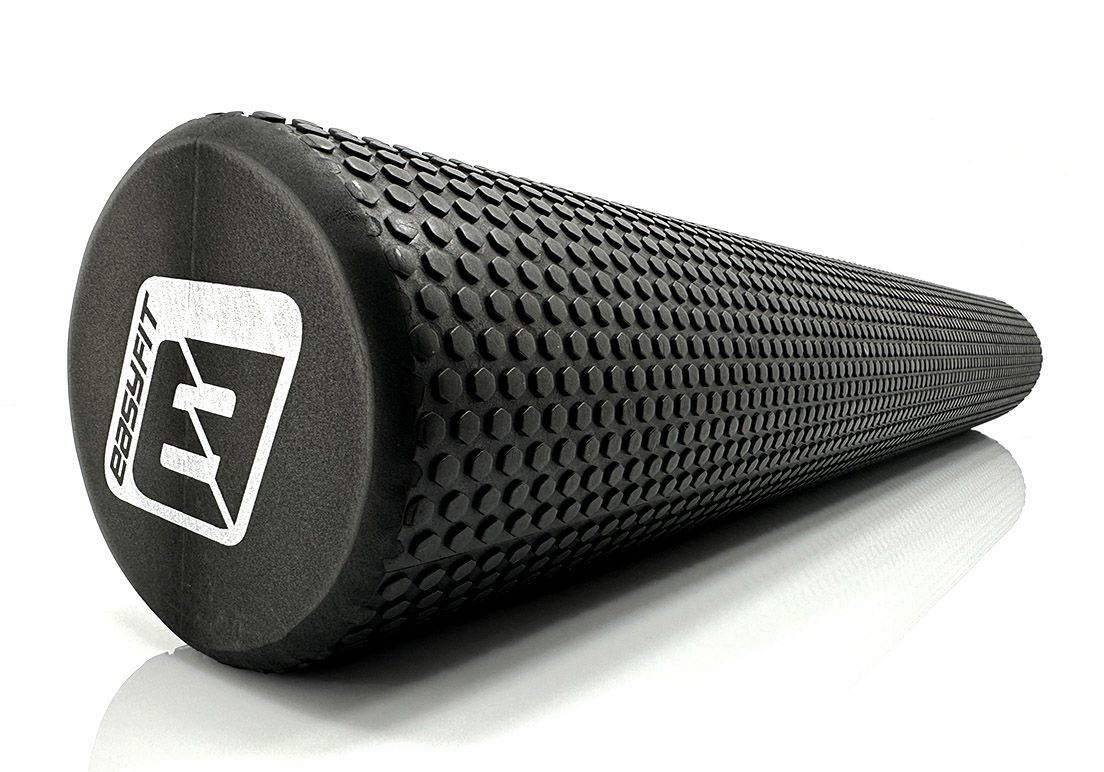 Масажний ролик EasyFit Foam Roller 90 см Чорний  фото 1