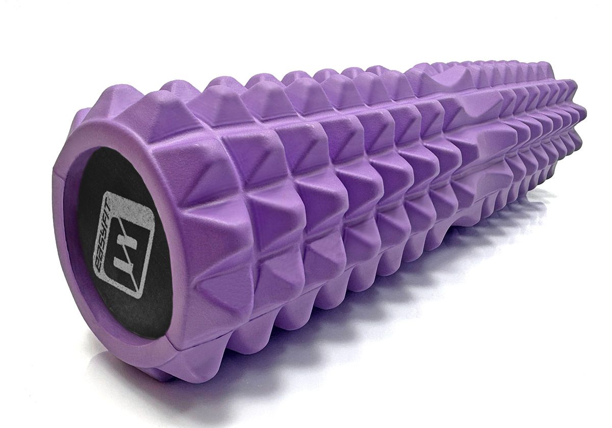Массажный ролик EasyFit Solid Grid Roller 45 см v. 2. 2s фиолетовый  фото 1