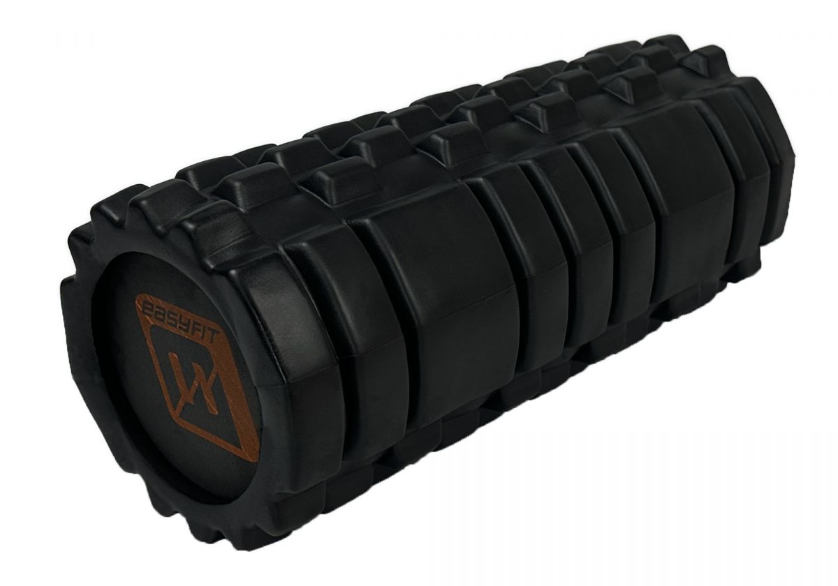 Массажный ролик EasyFit Solid Roller v. 1. 1s 33 см черный  фото 1
