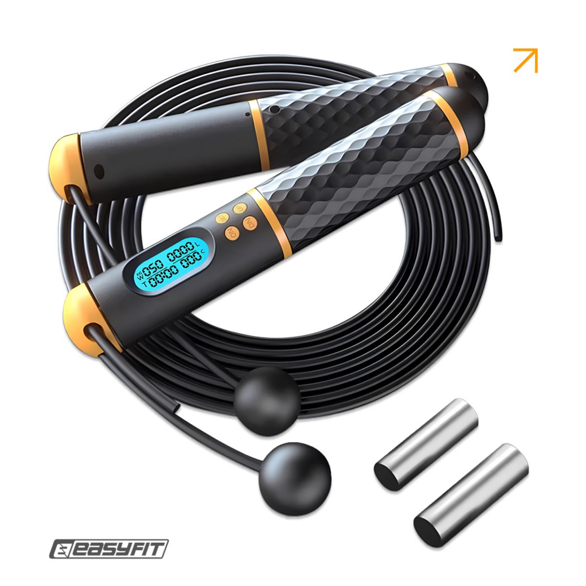 Умная скакалка  EasyFit SmartRope 3 м с утяжелителем (беспроводная)  фото 1