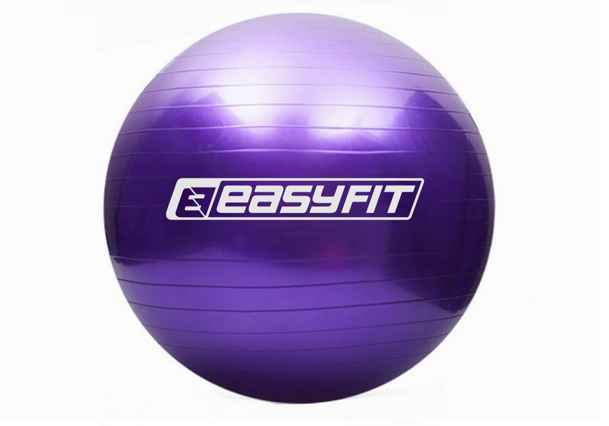 Мяч для фитнеса EasyFit 85 см фиолетовый  фото 1