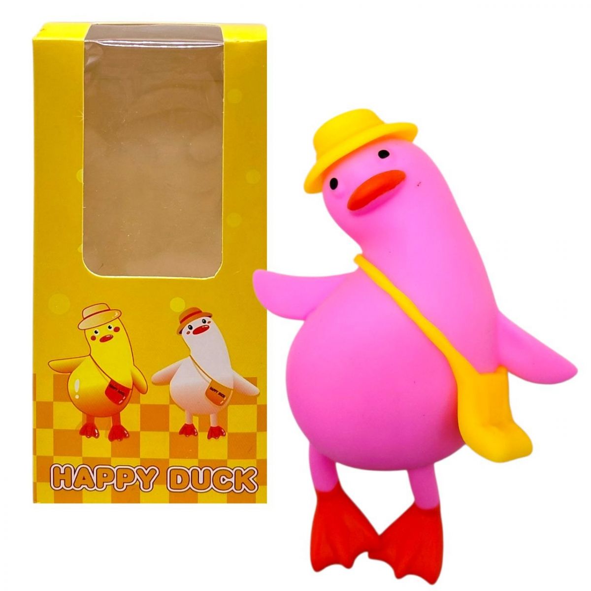 Іграшка антистрес "Happy Duck" (РОЖЕВИЙ)  фото 1