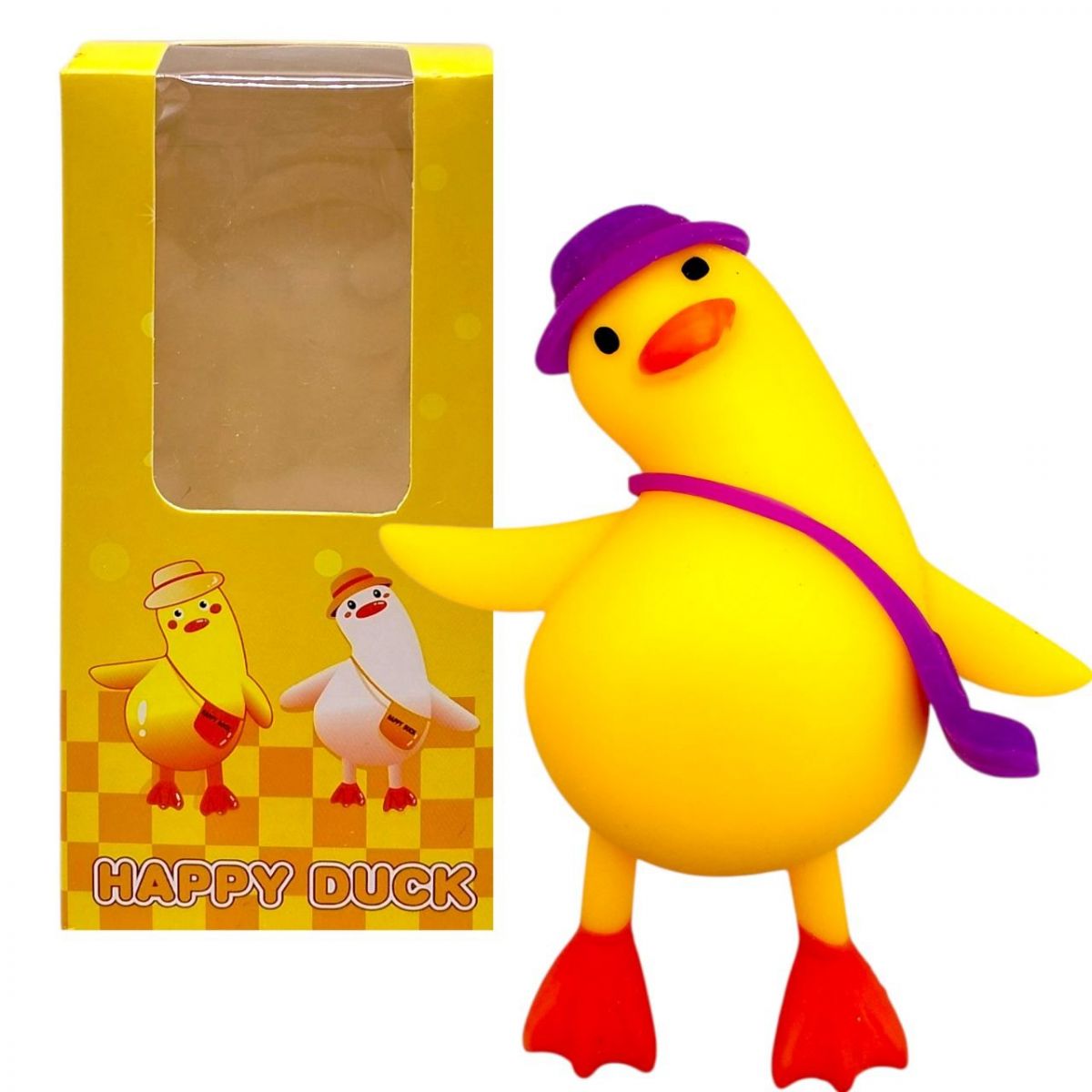 Іграшка антистрес "Happy Duck" (ЖОВТИЙ)  фото 1