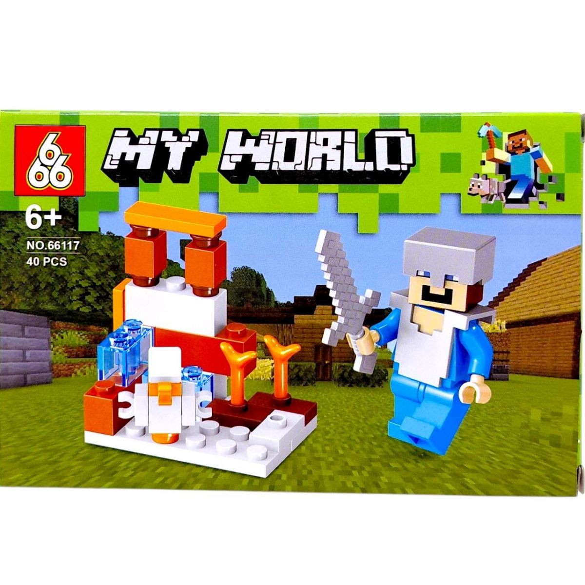 КОНСТРУКТОР "MINECRAFT" ВИД 1, 40 елементів  фото 1