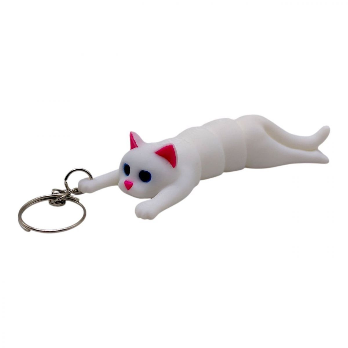 Flexi Cat Long / Довгий Кіт Keychain, Білий  фото 1