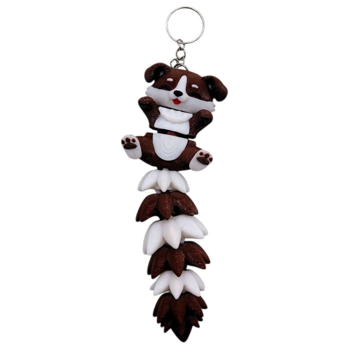 3D Брелоки FLEXI DOG LONG TAIL/ СОБАКА ХВОСТИК KEYCHAIN, 3D друк  фото 1