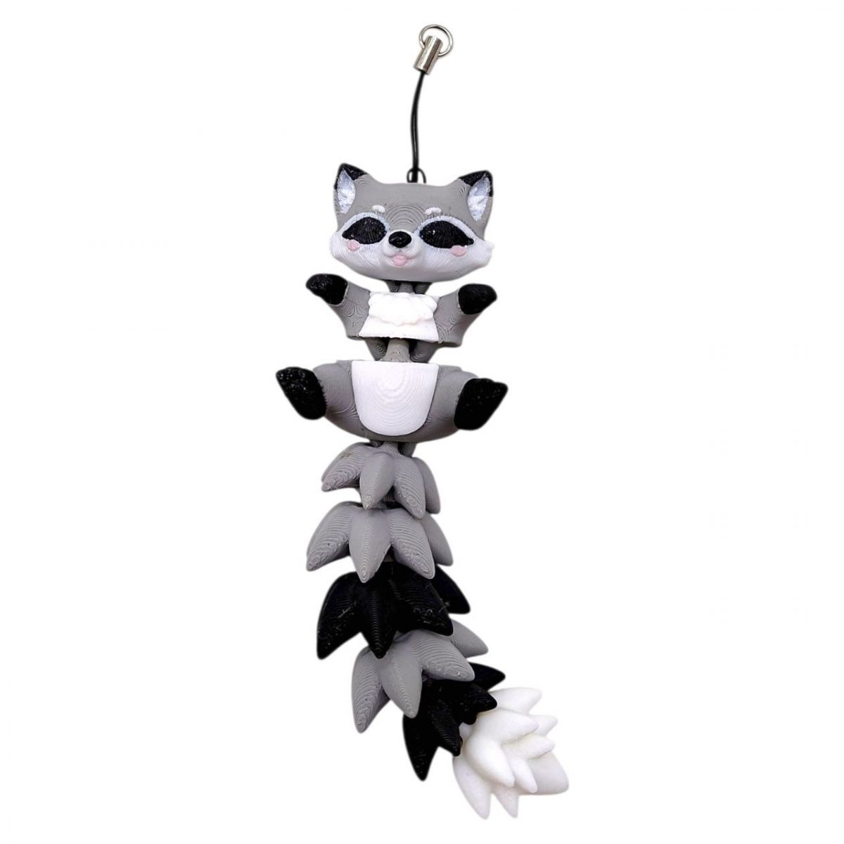 3D Брелоки FLEXI RACCOON LONG TAIL/ ЄНОТ ХВОСТИК KEYCHAIN, 3D друк  фото 1