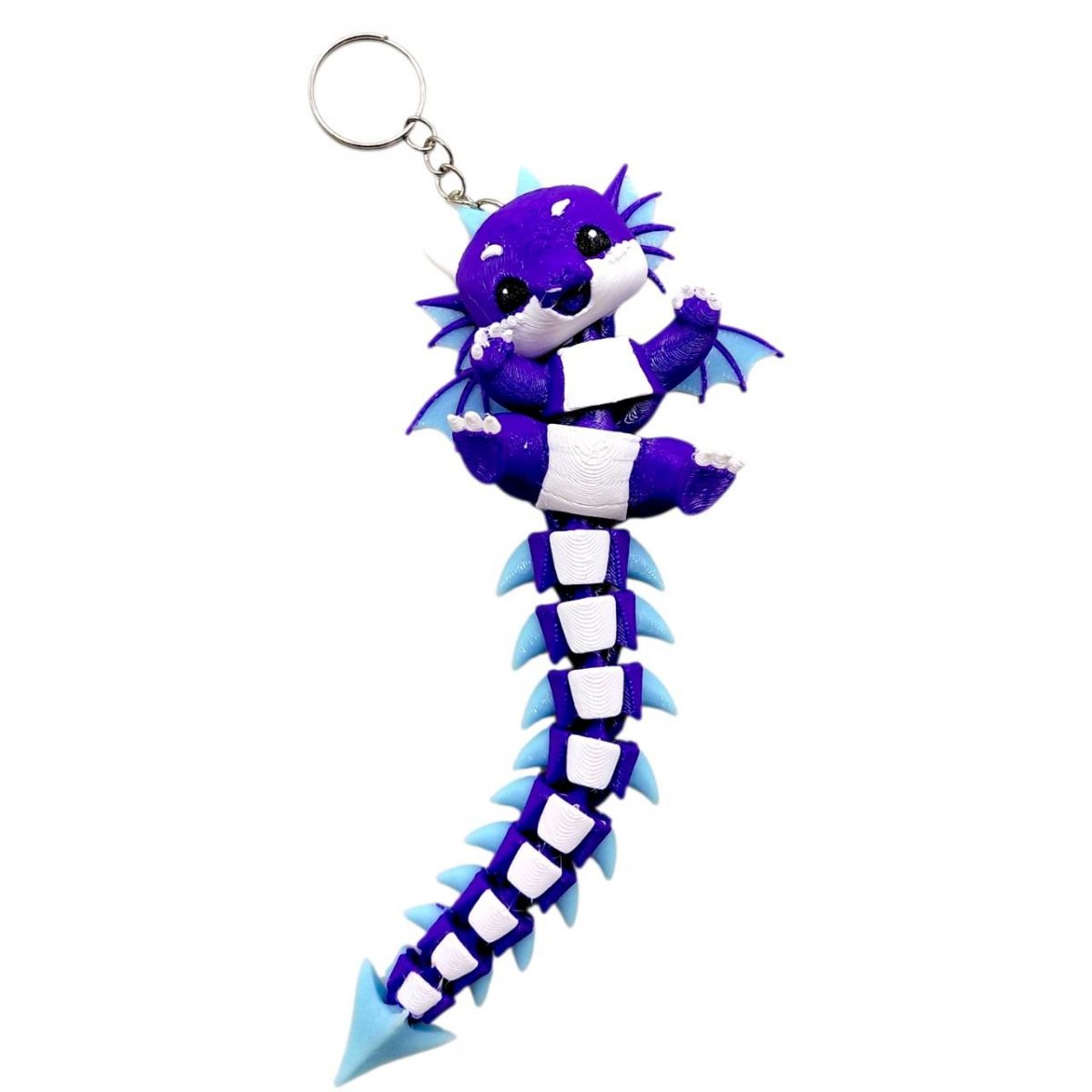 3D Брелоки FLEXI DRAGON LONG TAIL/ ДРАКОН ХВОСТИК KEYCHAIN, 3D друк  фото 1
