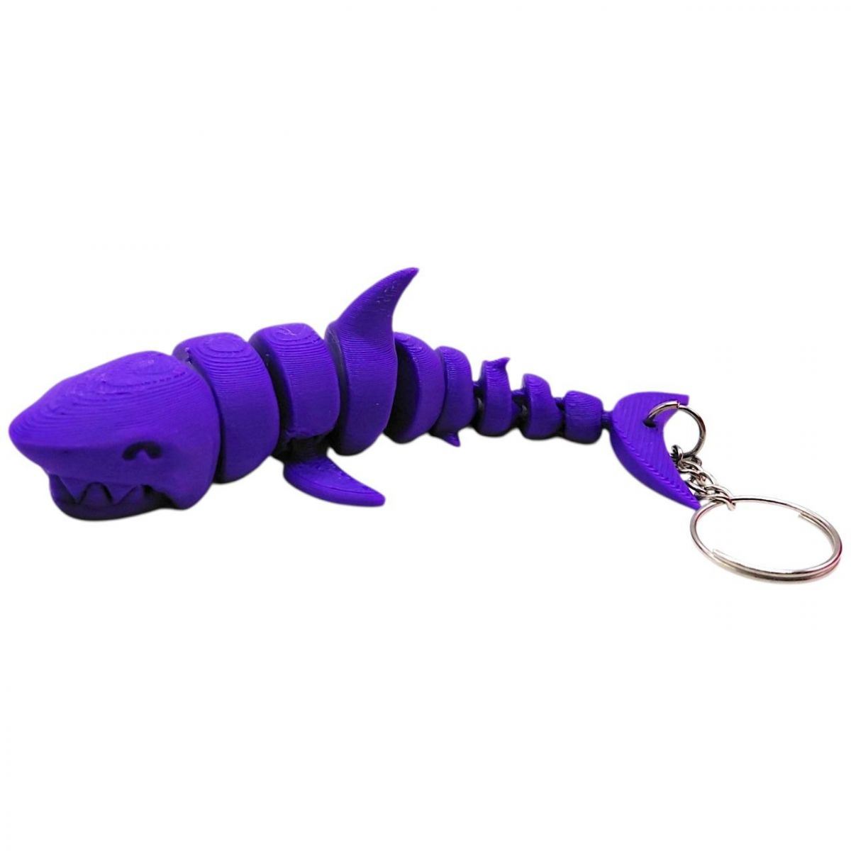 3D Брелок FLEXI SHARK акула фіолетовий | OYTOY 1