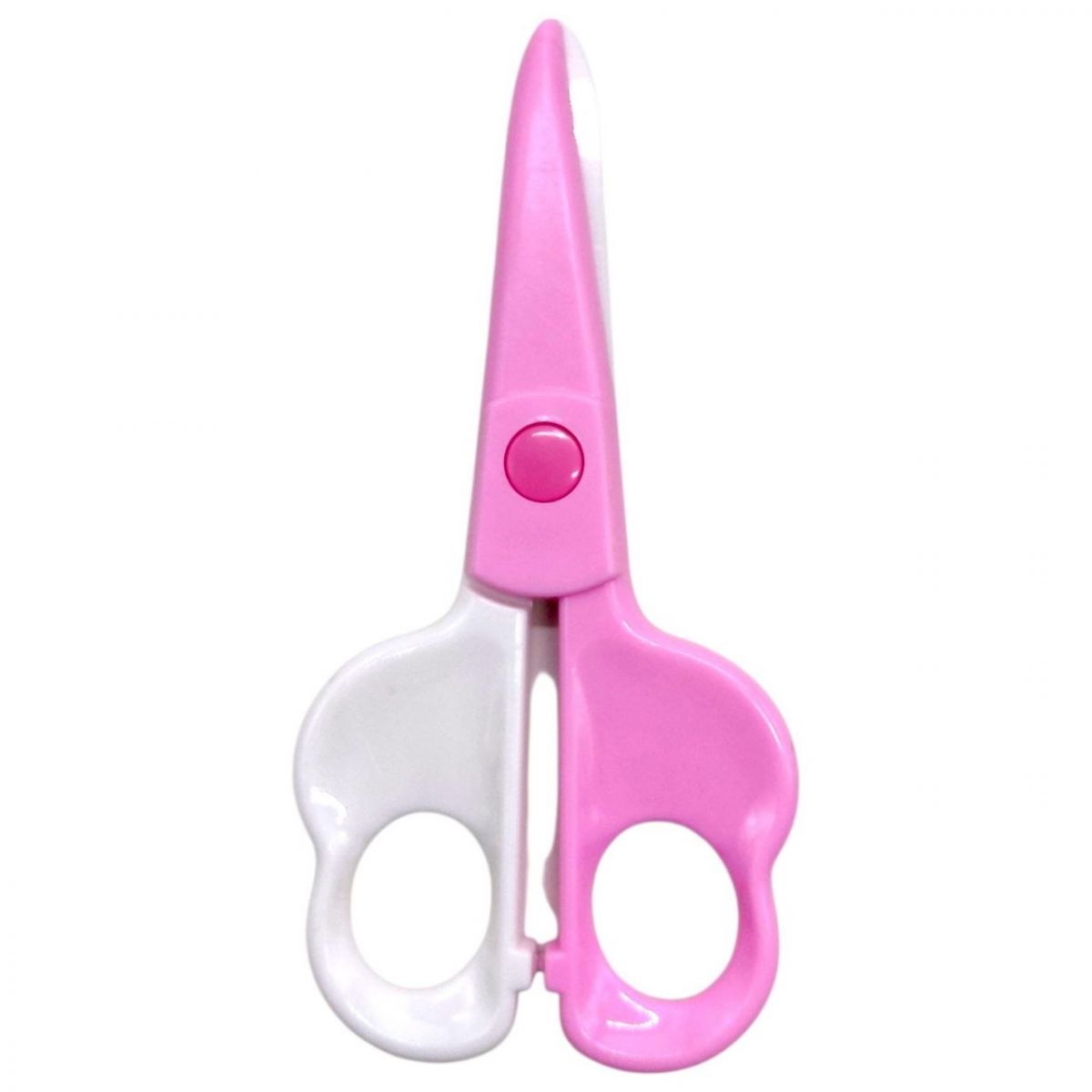 Ножиці дитячі безпечні "Жабка",12,6 см (РОЖЕВИЙ)  фото 1